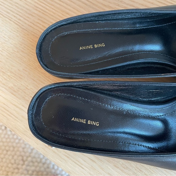 Anine Bing Rooney Kitten Heel Mules - Picture 8 of 11